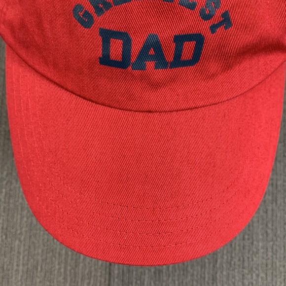 Greatest Dad Baseball Hat Mens One Size Red Navy Adjustable Strapback Old Navy - Picture 5 of 14